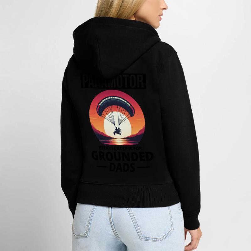 Paramotor Pilot Paramotoring Powered Paraglider Women's Premium Organic Zip Hoodie