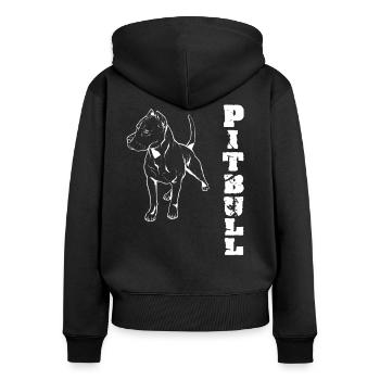Pitbull - Sweat à capuche zippé Premium bio Femme - noir - Dos - Julia (174cm)