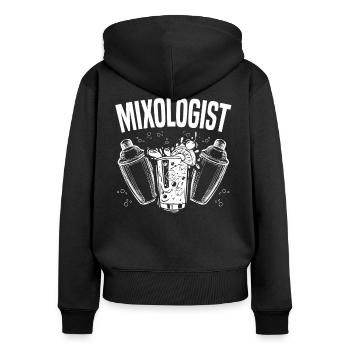 Bartender Gifts Barkeeping Barman - Women's Premium Organic Zip Hoodie - black - Back - Julia (174cm)