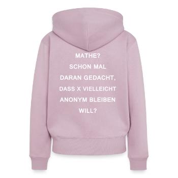 Math joke school teacher mathematics - Women's Premium Organic Zip Hoodie - dusky pink - Back - Julia (174cm)