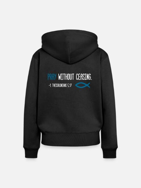 Gebet - Frauen Premium Bio Zip Hoodie - Schwarz