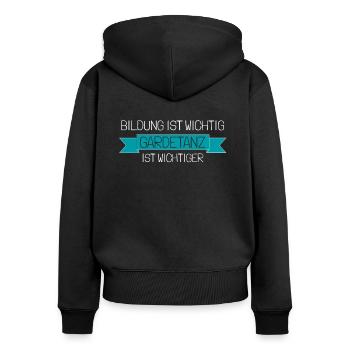 Gardetanz Fasching Karneval Schautanz Geschenk - Frauen Premium Bio Zip Hoodie - Schwarz - Hinten - Julia (174cm)