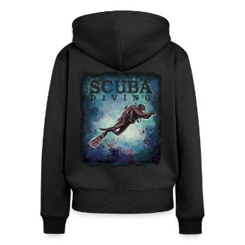 Scuba Diving - Women's Premium Organic Zip Hoodie - black - Back - Julia (174cm)