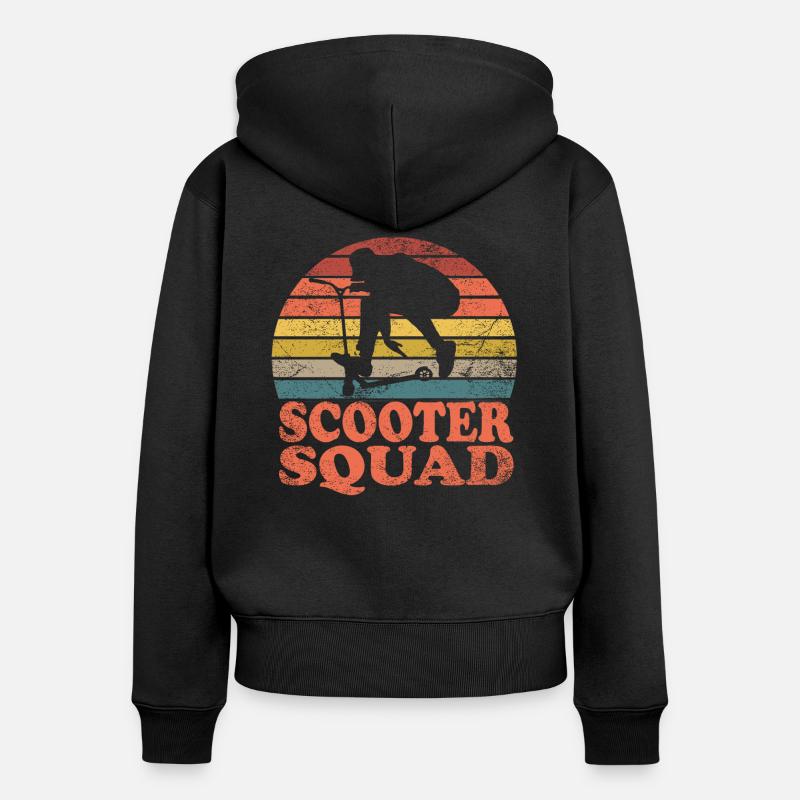 Conception de l'équipe de scooters pour les scooters acrobatiques - Sweat à capuche zippé Premium bio Femme - noir