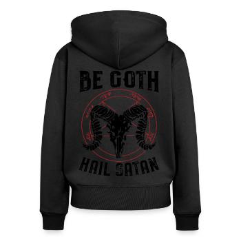 Satanism Proverbs - Women's Premium Organic Zip Hoodie - black - Back - Julia (174cm)