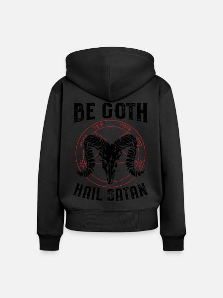 Satanismus Sprüche - Frauen Premium Bio Zip Hoodie - Schwarz