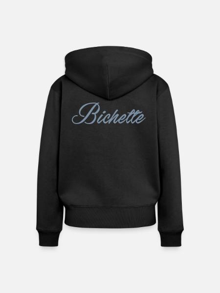 bichette - Frauen Premium Bio Zip Hoodie - Schwarz
