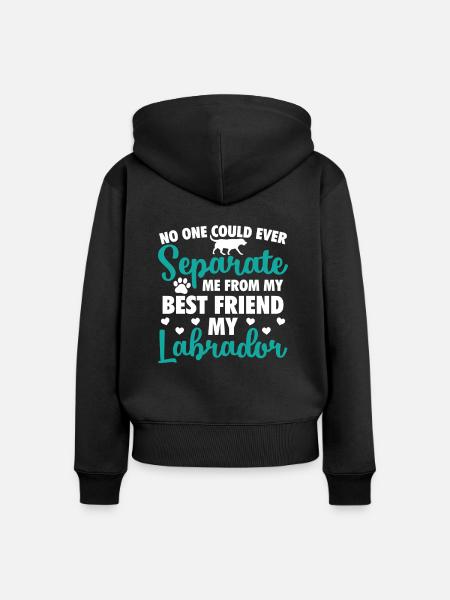 Labrador - Frauen Premium Bio Zip Hoodie - Schwarz