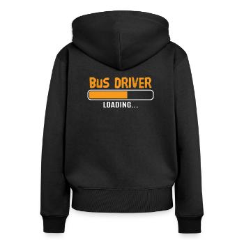 bus driver - Women's Premium Organic Zip Hoodie - black - Back - Julia (174cm)