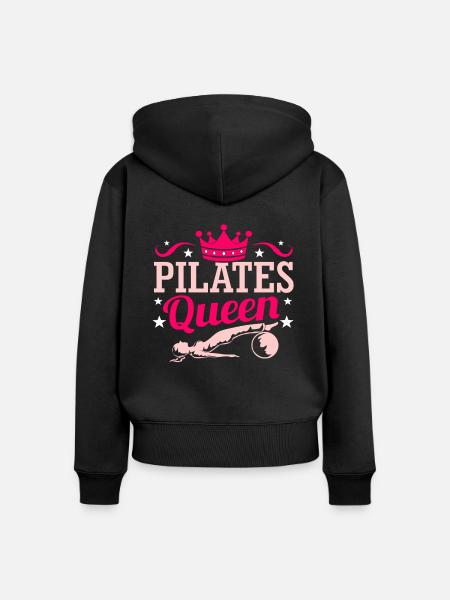 Pilates - Frauen Premium Bio Zip Hoodie - Schwarz