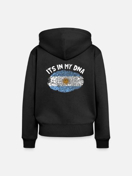 Argentinien - Frauen Premium Bio Zip Hoodie - Schwarz