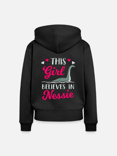 Loch Ness Monster - Frauen Premium Bio Zip Hoodie - Schwarz