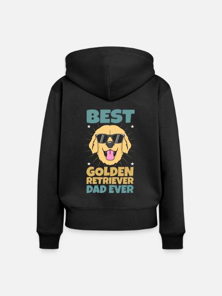 Golden Retriever - Frauen Premium Bio Zip Hoodie - Schwarz