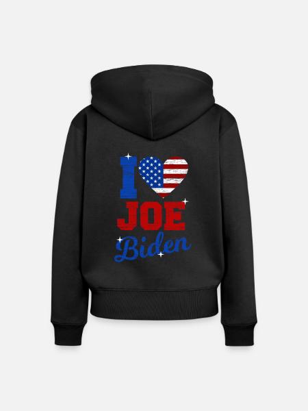 Joe Biden - Frauen Premium Bio Zip Hoodie - Schwarz