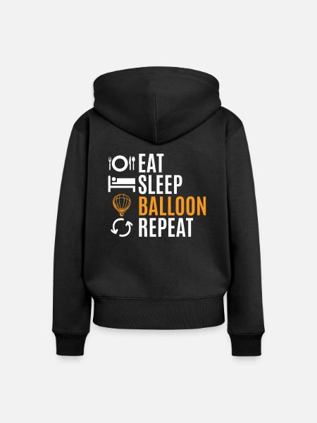 Heißluftballon - Frauen Premium Bio Zip Hoodie - Schwarz