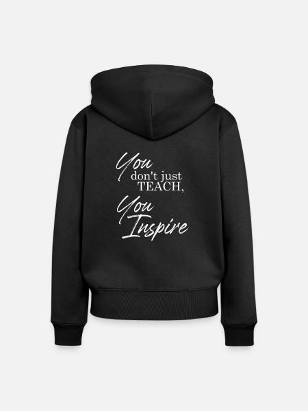 Schullehrer Mentor Lehrerin Geschenkidee - Frauen Premium Bio Zip Hoodie - Schwarz