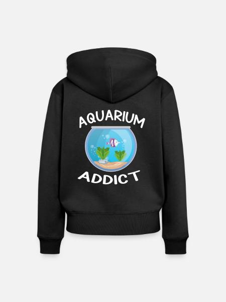 Aquarium - Frauen Premium Bio Zip Hoodie - Schwarz