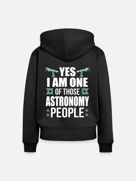 Astronomie - Frauen Premium Bio Zip Hoodie - Schwarz