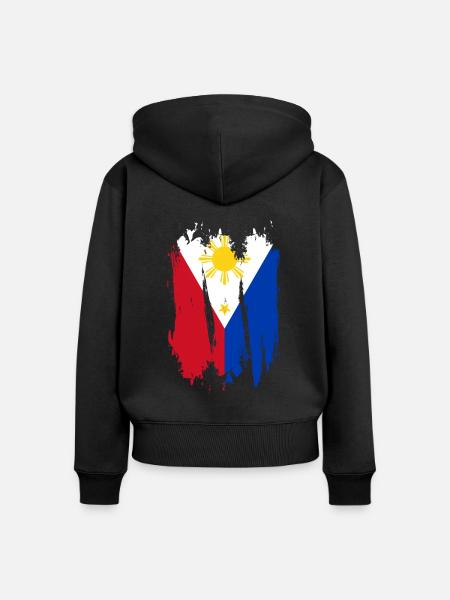 Philippinen - Frauen Premium Bio Zip Hoodie - Schwarz
