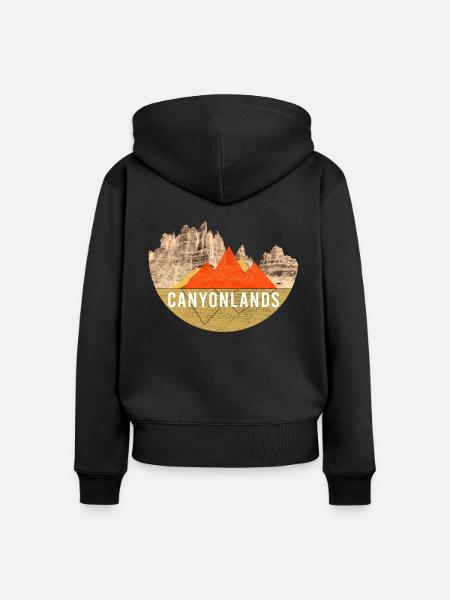 Weinlese - Canyonlands Nationalpark - Frauen Premium Bio Zip Hoodie - Schwarz
