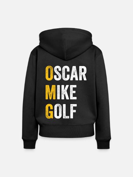 Computer-Chat-Oscar - Frauen Premium Bio Zip Hoodie - Schwarz