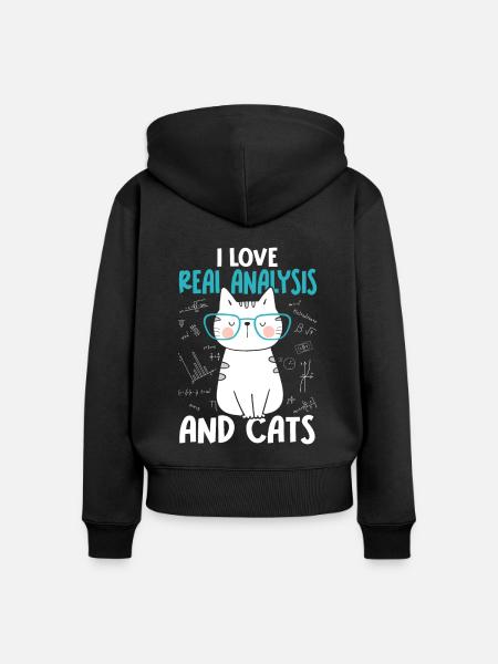 Ich Liebe Katzen - Echte Analyse - Frauen Premium Bio Zip Hoodie - Schwarz