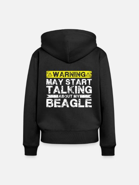 Apropos Beagle - Frauen Premium Bio Zip Hoodie - Schwarz