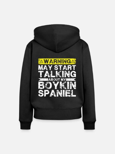 Apropos Boykin-Spaniel - Frauen Premium Bio Zip Hoodie - Schwarz