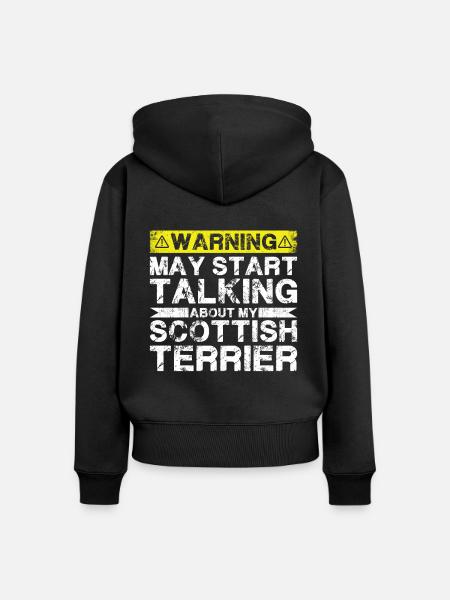 Apropos Schottischer Terrier - Frauen Premium Bio Zip Hoodie - Schwarz