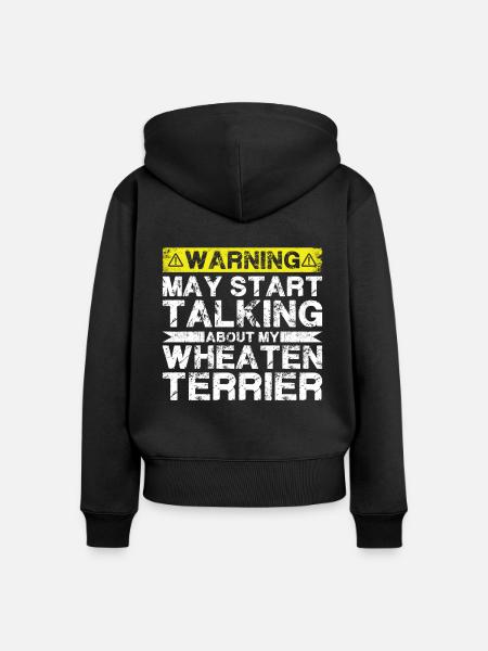 Apropos Weizenterrier - Frauen Premium Bio Zip Hoodie - Schwarz