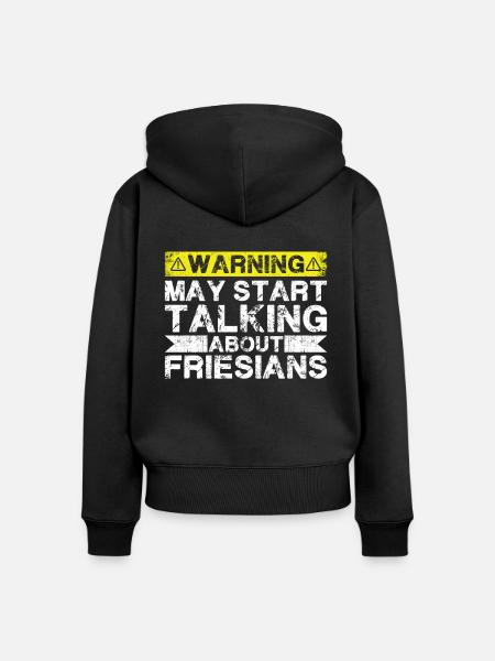 Apropos Friesisch - Frauen Premium Bio Zip Hoodie - Schwarz