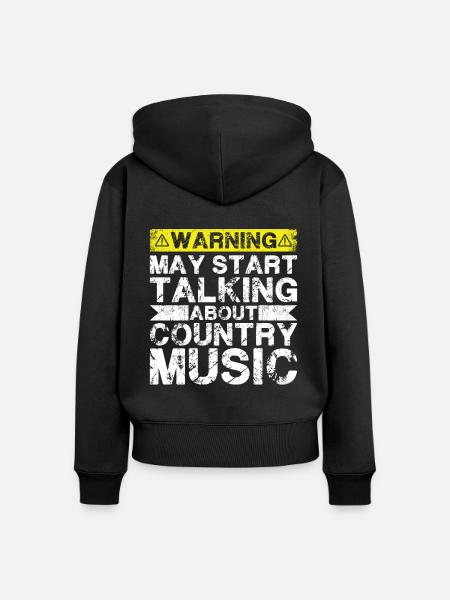 Apropos Country-Musik - Frauen Premium Bio Zip Hoodie - Schwarz