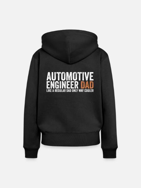 Papa - Kfz -Ingenieur - Frauen Premium Bio Zip Hoodie - Schwarz