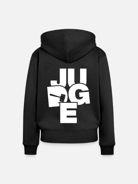 Berufsarbeitsarbeit - Richter - Frauen Premium Bio Zip Hoodie - Schwarz