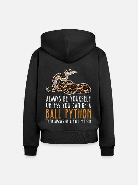 Sei Du Selbst – Königspython - Frauen Premium Bio Zip Hoodie - Schwarz