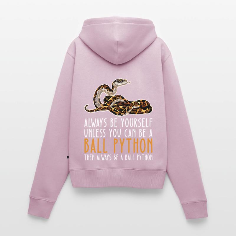 Soyez vous-même – King Python Sweat à capuche zippé Premium bio Femme