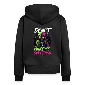 Fotografie bringt mich nicht dazu, dich zu fotografieren - Frauen Premium Bio Zip Hoodie - Schwarz - Hinten - Julia (174cm)