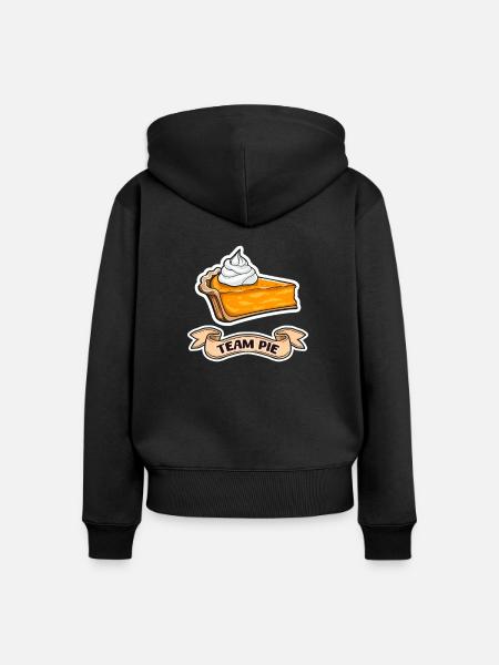 Kürbiskuchen Team-Kuchen - Frauen Premium Bio Zip Hoodie - Schwarz