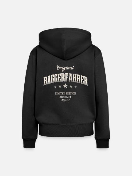 Baggerfahrer Limited Edition Baggerführer - Frauen Premium Bio Zip Hoodie - Schwarz