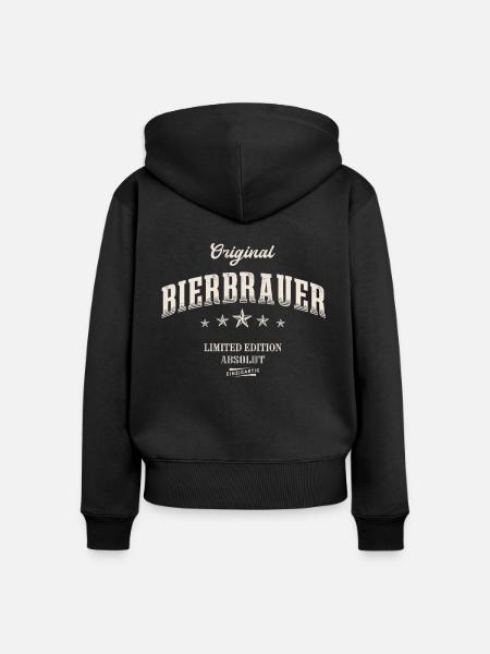 Bierbrauer Limited Edition - Frauen Premium Bio Zip Hoodie - Schwarz