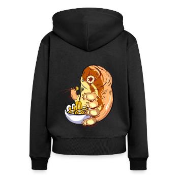 Tardigrade Eating Ramen - Women's Premium Organic Zip Hoodie - black - Back - Julia (174cm)