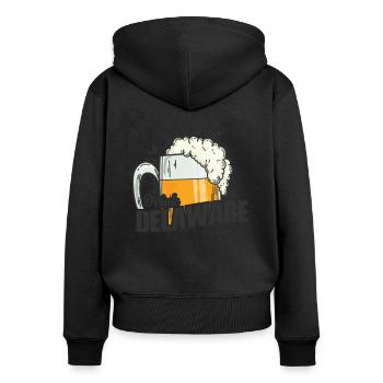 Delaware Drink Beer USA Amerika - Frauen Premium Bio Zip Hoodie - Schwarz - Hinten - Julia (174cm)