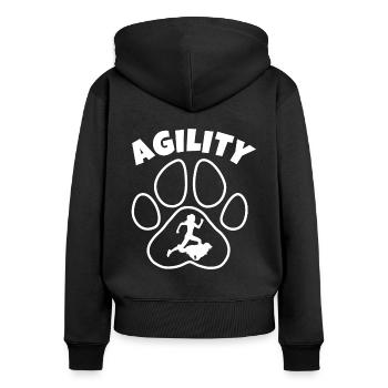 Agility Hundesport - Sweat à capuche zippé Premium bio Femme - noir - Dos - Julia (174cm)