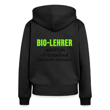 Biologist TShirt Biology Student Biochemistry Gift - Women's Premium Organic Zip Hoodie - black - Back - Julia (174cm)
