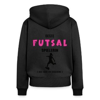 Futsal Spielerin Beste Futsalerin Geburtstag - Frauen Premium Bio Zip Hoodie - Schwarz - Hinten - Julia (174cm)