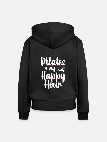 Pilates Geschenk - Frauen Premium Bio Zip Hoodie - Schwarz