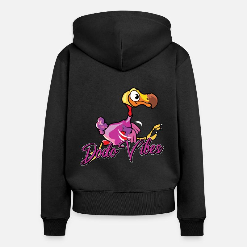 Dodo Mauritius Vogel Dronte - Sweat à capuche zippé Premium bio Femme - noir