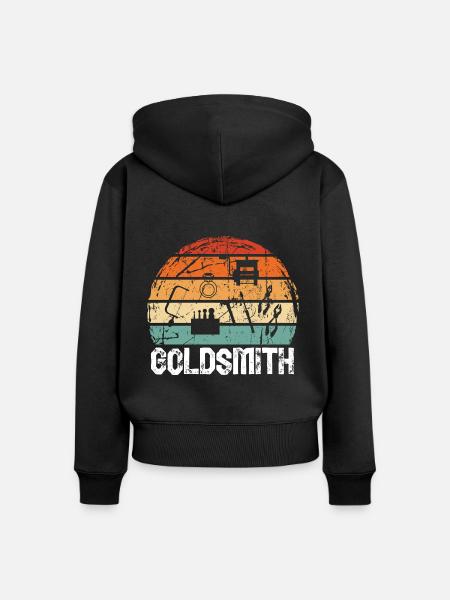 Goldschmied Juwelier Geschenkidee - Frauen Premium Bio Zip Hoodie - Schwarz