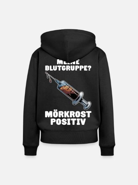 Mörkrost Positiv Schweden Kaffee lustig - Frauen Premium Bio Zip Hoodie - Schwarz