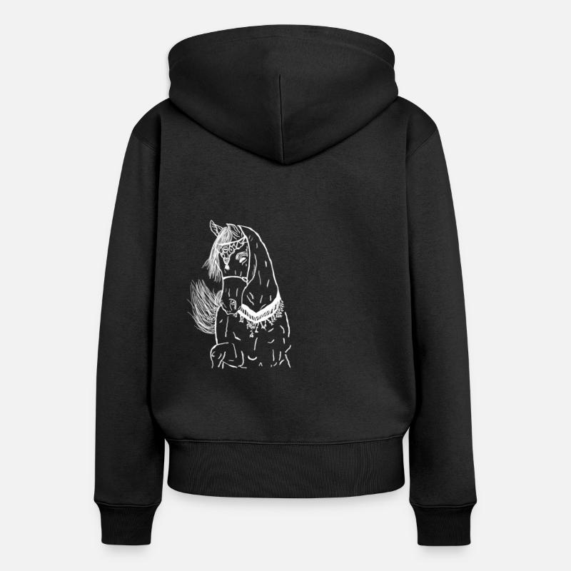 blockedTitle (Titre bloqué) - Sweat à capuche zippé Premium bio Femme - noir